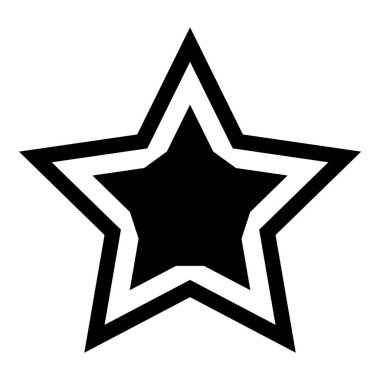 Yıldız Gecesi Galibi Düz Simge Beyaz Arkaplanda İzole Edildi