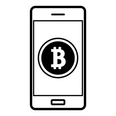 Kripto Para Birimi Bitcoin Para Düz Simgesi Beyaz Arkaplanda İzole Edildi