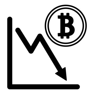 Kripto Para Birimi Bitcoin Para Düz Simgesi Beyaz Arkaplanda İzole Edildi