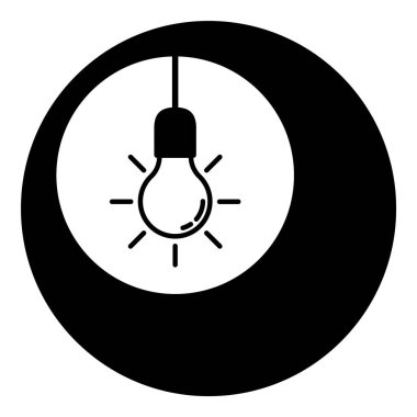 Çember Küre Ampul Belgesi Belge Simgesi Beyaz Arkaplan Düz Simgesinde İzole Edildi Beyaz Arkaplanda İzole Edildi