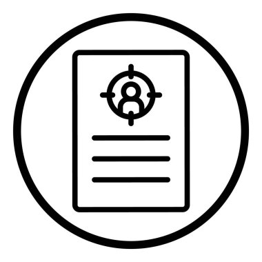 Çember Küre Ampul Belgesi Belge Simgesi Beyaz Arkaplan Düz Simgesinde İzole Edildi Beyaz Arkaplanda İzole Edildi