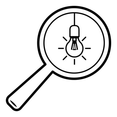 Büyüteç Simgesi Düz Simgesini Ara Beyaz Arkaplanda İzole Edildi