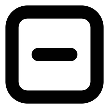 Kare Köşe Geometri Düz Simgesi Beyaz Arkaplanda İzole Edildi