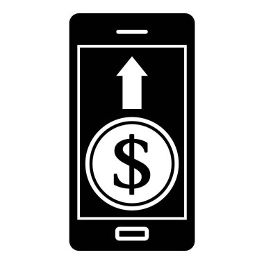 Dolar Para Birimi Düz Simgesi Beyaz Arkaplanda İzole Edildi