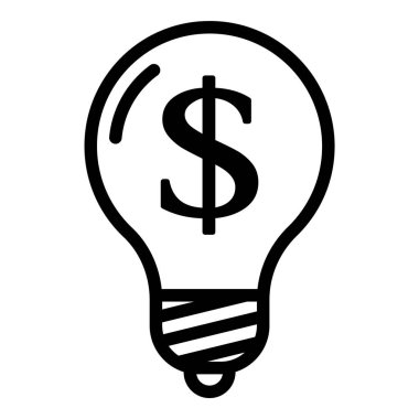 Dolar Para Birimi Düz Simgesi Beyaz Arkaplanda İzole Edildi