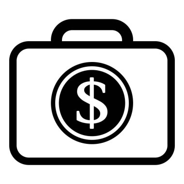 Dolar Para Birimi Düz Simgesi Beyaz Arkaplanda İzole Edildi