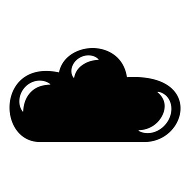 Bulut Hava Durumu Depolama Düz Simgesi Beyaz Arkaplanda İzole Edildi