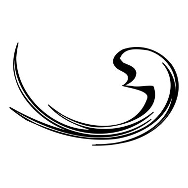 Tüy Soyut Düz Simge Beyaz Arkaplanda İzole Edildi