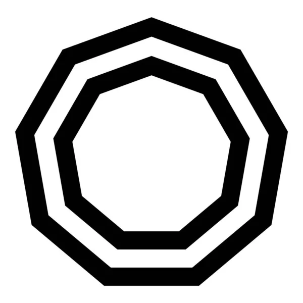 Polygon Figurer Geometri Platt Ikonen Isolerad Vit Bakgrund — Stock vektor