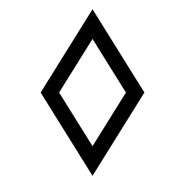 Rhombus Diamond Lozenge平面Iat在白色背景上分离 — 图库矢量图片