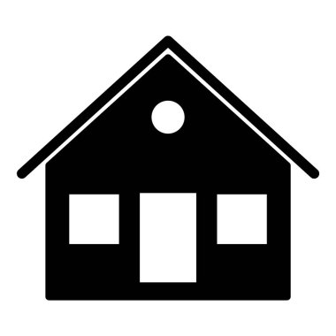 Ev Binası Ev Simgesi Beyaz Arkaplanda İzole Edildi