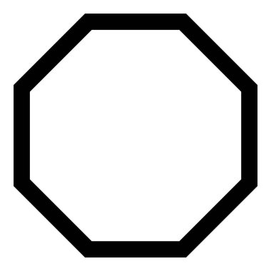Çokgen Figürleri Geometri Düz Simgesi Beyaz Arkaplanda İzole Edildi