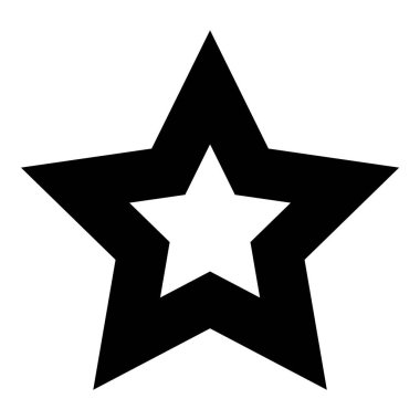 Yıldız Gecesi Galibi Düz Simge Beyaz Arkaplanda İzole Edildi