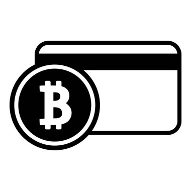 Kripto Para Birimi Bitcoin Para Düz Simgesi Beyaz Arkaplanda İzole Edildi