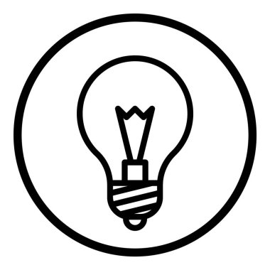 Çember Küre Ampul Belgesi Belge Simgesi Beyaz Arkaplan Düz Simgesinde İzole Edildi Beyaz Arkaplanda İzole Edildi