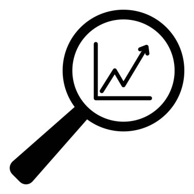 Büyüteç Simgesi Düz Simgesini Ara Beyaz Arkaplanda İzole Edildi