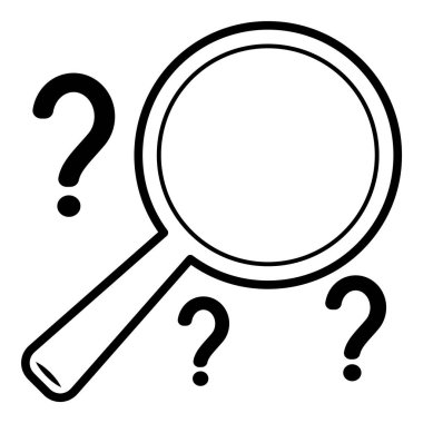 Büyüteç Simgesi Düz Simgesini Ara Beyaz Arkaplanda İzole Edildi