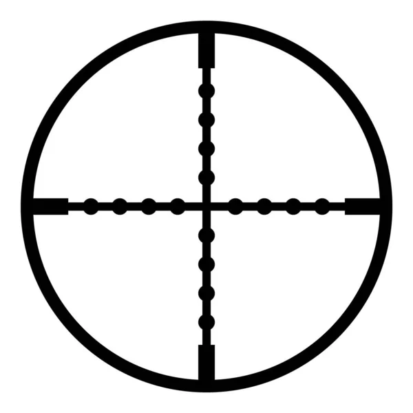 Richten Reticle Flat Icon Geïsoleerd Witte Achtergrond — Stockvector