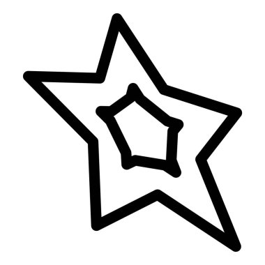 Yıldız Soyut Düz Simgesi Beyaz Arkaplanda İzole Edildi