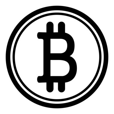 Bitcoin Bozuk Para Düz Simgesi Beyaz Arkaplanda İzole Edildi
