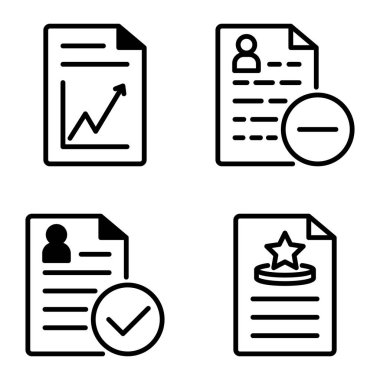 Doktor 1-2 Düz Simge Seti Beyaz Arkaplanda İzole Edildi