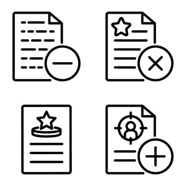 Doktor 1-2 Düz Simge Seti Beyaz Arkaplanda İzole Edildi