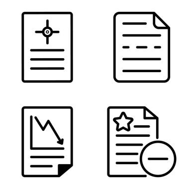 Doktor 1-2 Düz Simge Seti Beyaz Arkaplanda İzole Edildi