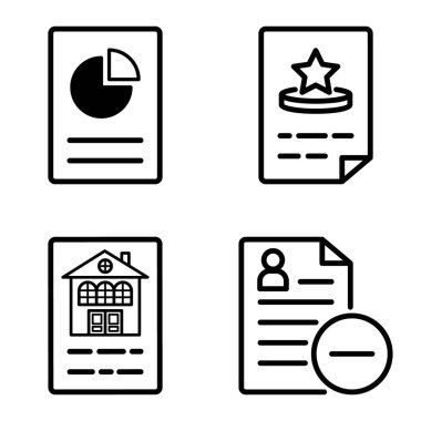 Doktor 1-2 Düz Simge Seti Beyaz Arkaplanda İzole Edildi