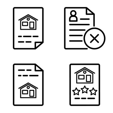 Doktor 1-2 Düz Simge Seti Beyaz Arkaplanda İzole Edildi