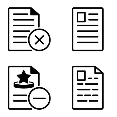 Doktor 1-2 Düz Simge Seti Beyaz Arkaplanda İzole Edildi