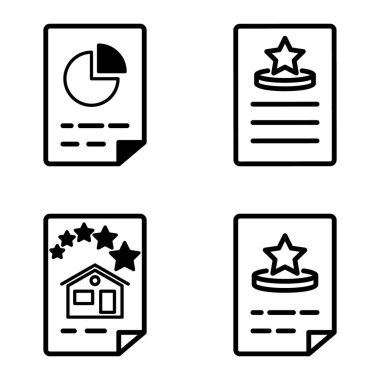 Doktor 1-2 Düz Simge Seti Beyaz Arkaplanda İzole Edildi