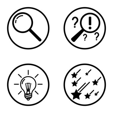 Daireler 1-2 Düz Simge Seti Beyaz Arkaplanda İzole Edildi