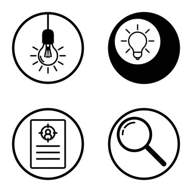 Daireler 1-2 Düz Simge Seti Beyaz Arkaplanda İzole Edildi