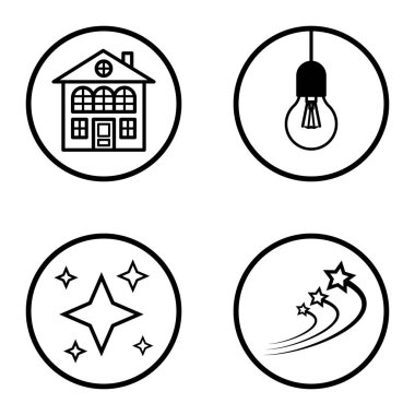 Daireler 1-2 Düz Simge Seti Beyaz Arkaplanda İzole Edildi