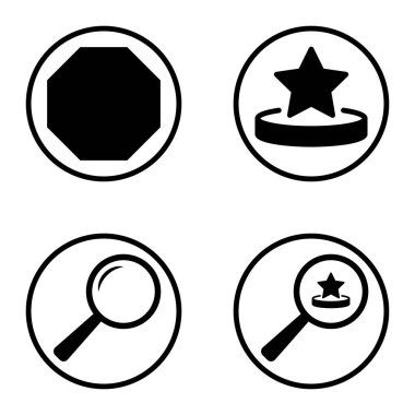 Daireler 1-2 Düz Simge Seti Beyaz Arkaplanda İzole Edildi