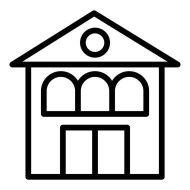 Ev Binası Ev Simgesi Beyaz Arkaplanda İzole Edildi