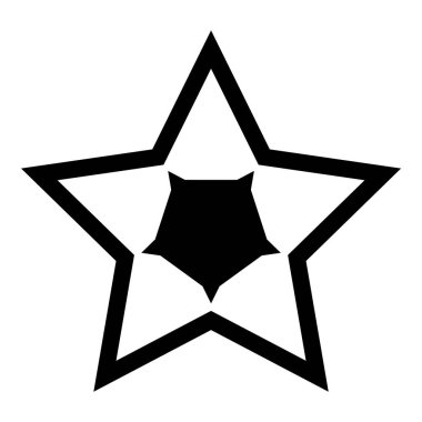 Yıldız Gecesi Galibi Düz Simge Beyaz Arkaplanda İzole Edildi