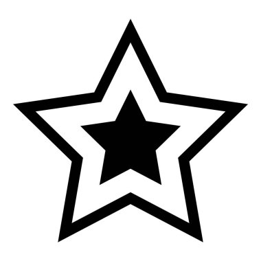 Yıldız Gecesi Galibi Düz Simge Beyaz Arkaplanda İzole Edildi