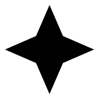 Ninja Shuriken Yıldız Düz Simgesi Beyaz Arkaplanda İzole Edildi