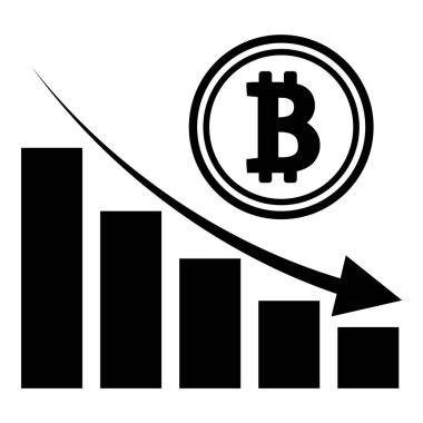 Kripto Para Birimi Bitcoin Para Düz Simgesi Beyaz Arkaplanda İzole Edildi