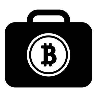 Kripto Para Birimi Bitcoin Para Düz Simgesi Beyaz Arkaplanda İzole Edildi