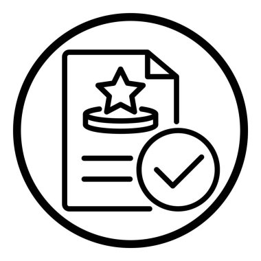 Çember Küre Ampul Belgesi Belge Simgesi Beyaz Arkaplan Düz Simgesinde İzole Edildi Beyaz Arkaplanda İzole Edildi