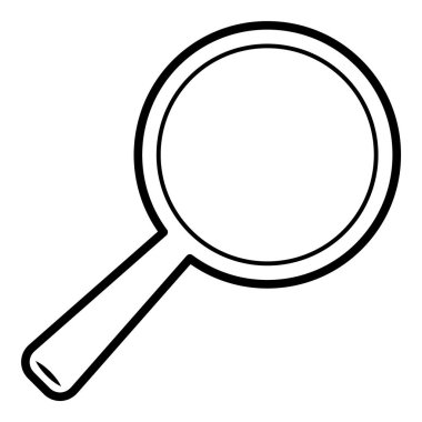 Büyüteç Simgesi Düz Simgesini Ara Beyaz Arkaplanda İzole Edildi