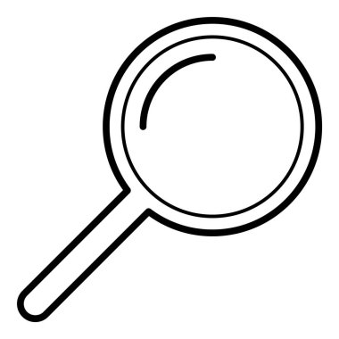 Büyüteç Simgesi Düz Simgesini Ara Beyaz Arkaplanda İzole Edildi