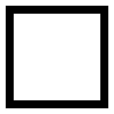 Kare Köşe Geometri Düz Simgesi Beyaz Arkaplanda İzole Edildi