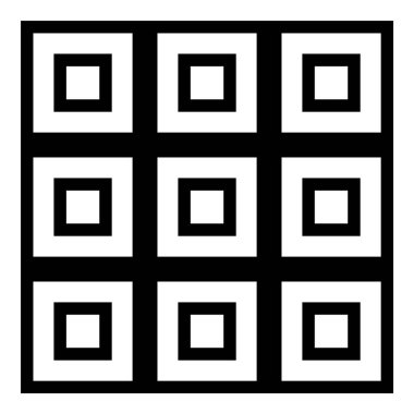 Kare Köşe Geometri Düz Simgesi Beyaz Arkaplanda İzole Edildi