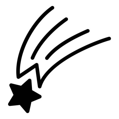 Yıldız Şelalesi Düz Simgesi Beyaz Arkaplanda İzole Edildi