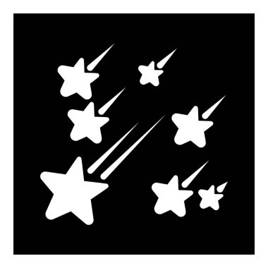 Yıldız Şelalesi Düz Simgesi Beyaz Arkaplanda İzole Edildi