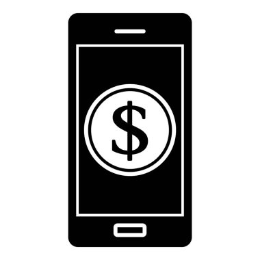 Dolar Para Birimi Düz Simgesi Beyaz Arkaplanda İzole Edildi