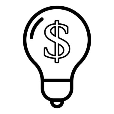 Dolar Para Birimi Düz Simgesi Beyaz Arkaplanda İzole Edildi